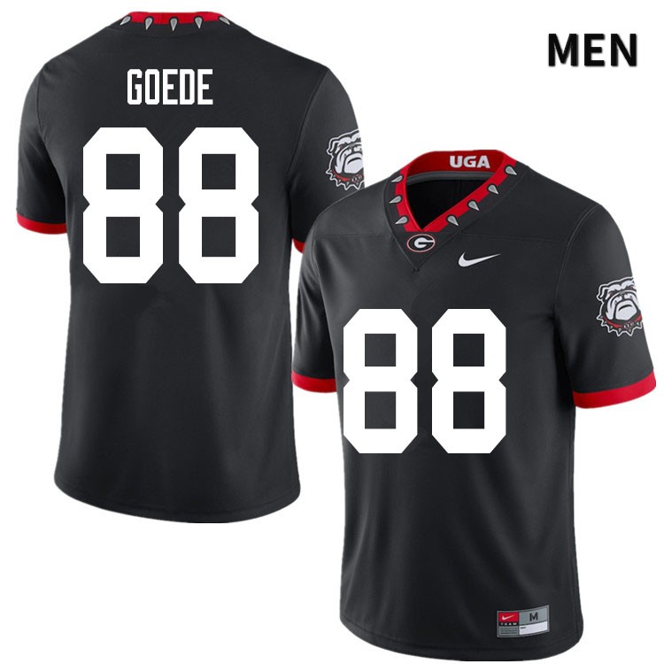 Georgia Bulldogs Men's Ryland Goede #88 Black 2020 Mascot 100th Anniversary Stitched College UGA Football Jersey 23XE015OT